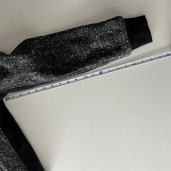 Splendid Womens Size Small Moto Coat biker jacket Gray Black Mock Neck NWT - Picture 13 of 13